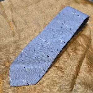 Vintage Beau Brummell Sky Blue Patterned Men's Tie